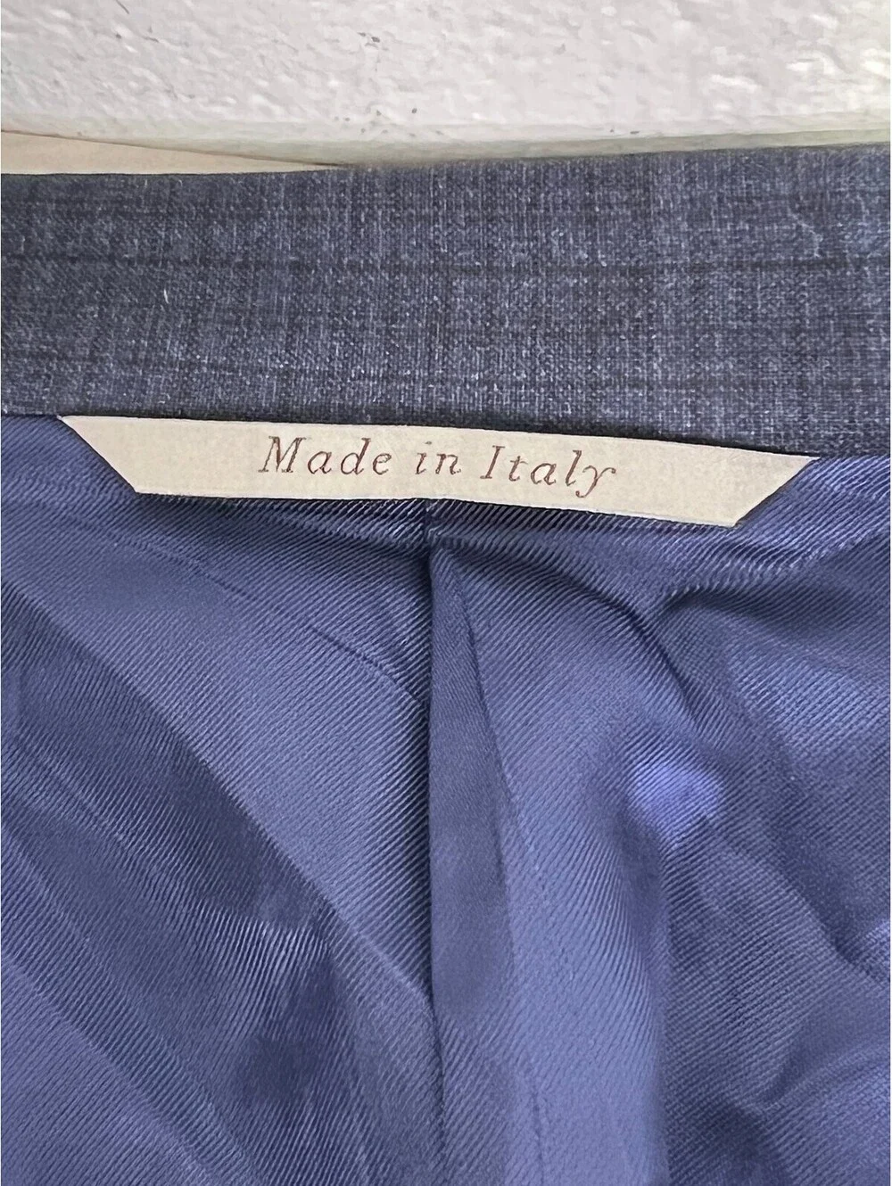Canali Men's Navy Blue Wool Suit Jacket Size US 38 (EU 56R)